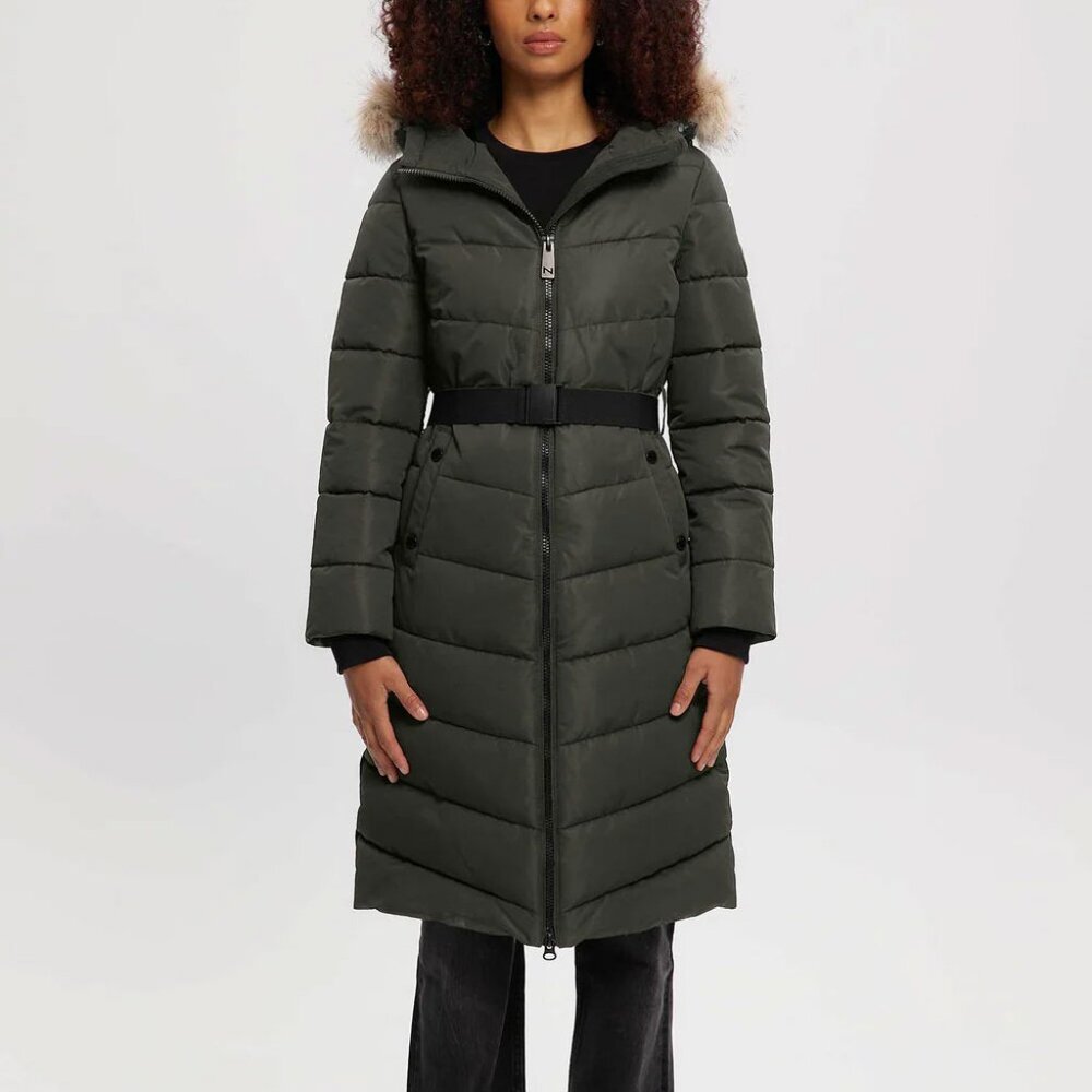 Noize Capri Faux Fur Hooded Quilted Parka